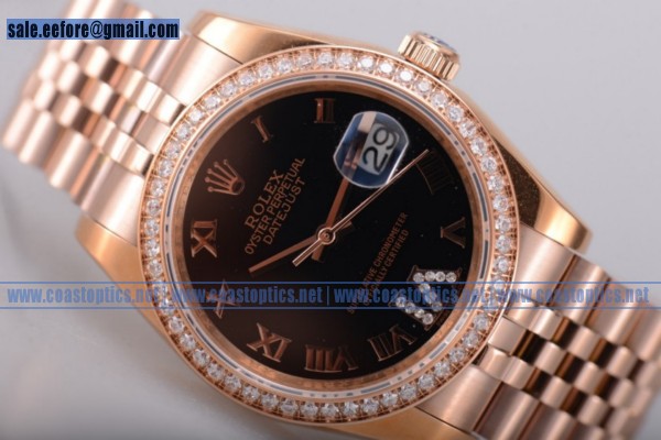 Rolex Datejust Watch Rose Gold 178340/36 bkdrj Replica (BP)