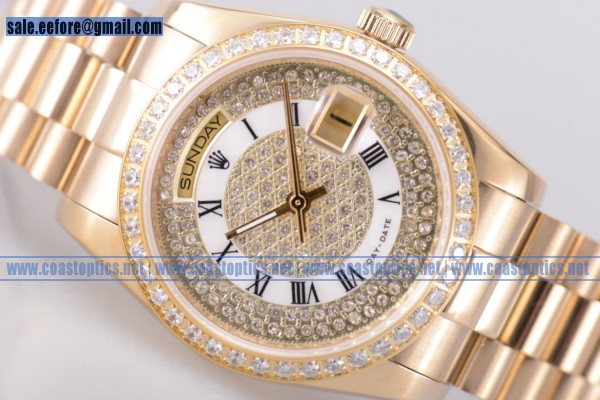 Replica Rolex Day-Date Watch Yellow Gold 118102 drp