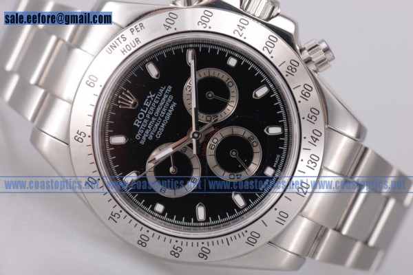 Rolex Daytona II Best Replica Watch Steel Black 116509/43 blks