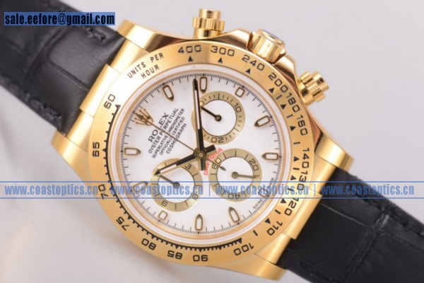Perfect Replica Rolex Cosmograph Daytona Watch Yellow Gold 116518 ywht (EF)