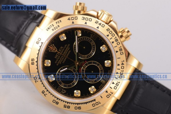 Rolex Cosmograph Daytona Watch Yellow Gold Perfect Replica 116518 ybkd (EF)