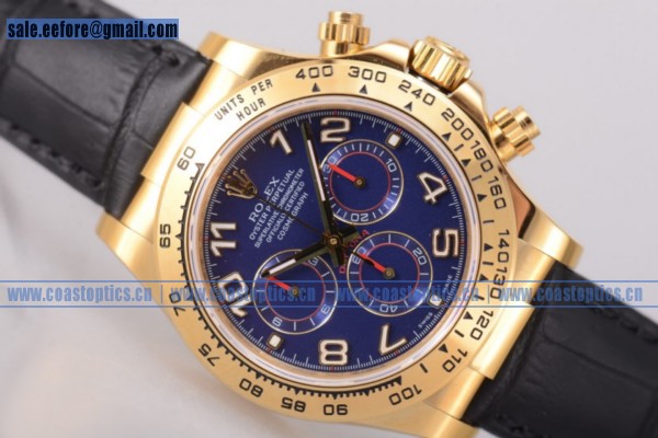 Rolex Cosmograph Daytona Watch Yellow Gold 116518 ybla Perfect Replica (EF)