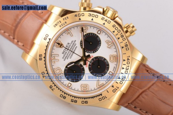 Perfect Replica Rolex Cosmograph Daytona Watch Yellow Gold 116518 ywha (EF)
