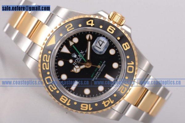 Rolex GMT-Master II Watch Two Tone 116710LN Black Dial Best Replica (BP)