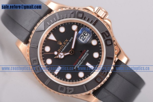 1:1 Best Version Rolex Yachtmaster 40 Watch Rose Gold 116655 1:1 Replica (JF)