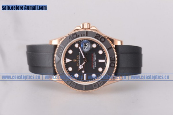 1:1 Best Version Rolex Yachtmaster 40 Watch Rose Gold 116655 1:1 Replica (JF) - Click Image to Close