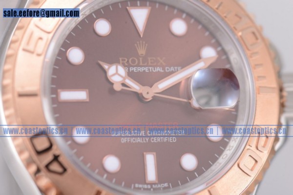 Rolex Yacht-Master 40 Perfect Replica Watch Two Tone 116621 Brown (BP)