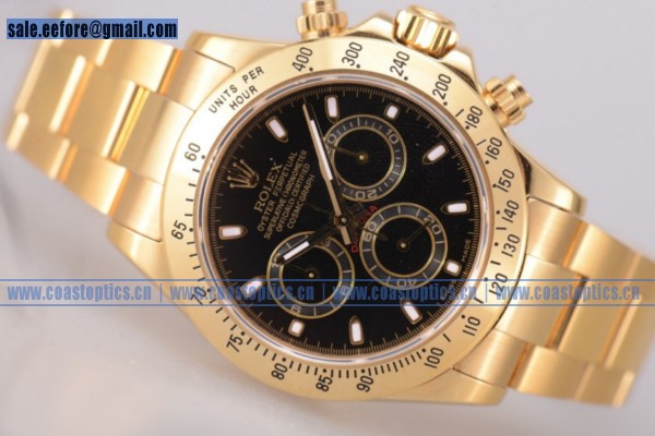 Rolex Cosmograph Daytona Chrono Perfect Replica Watch Yellow Gold 116508 (BP)