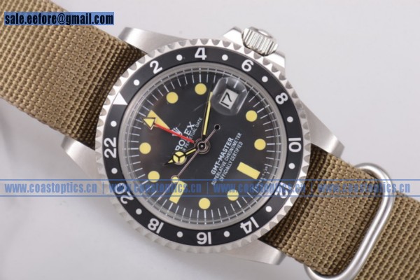 Rolex GMT-Master Watch Steel 11673007N Black Bezel Replica
