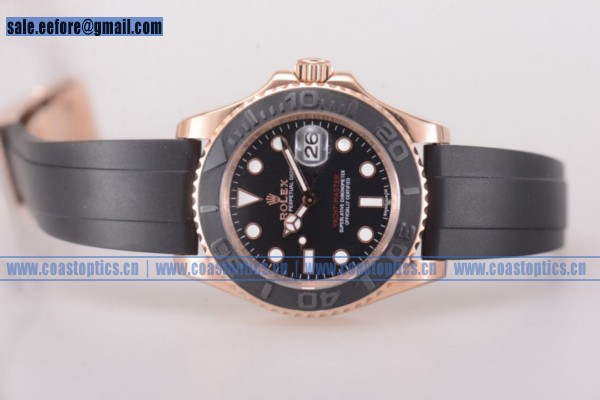 Best Replica Rolex Yacht-Master 40 Watch Rose Gold 116655 Black