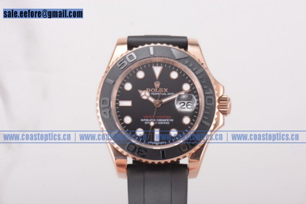 Best Replica Rolex Yacht-Master 40 Watch Rose Gold 116655 Black