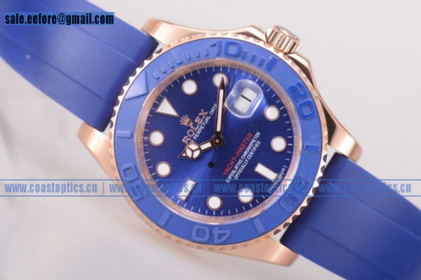 Rolex Yacht-Master 40 Watch Rose Gold 116657 Blue Best Replica