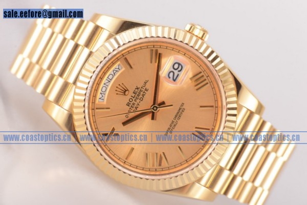 1:1 Clone Rolex Day Date II Watch 18K Yellow Gold 118235 gdsp (BP)