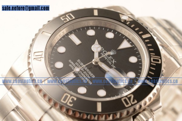 Perfect Replica Rolex Submariner Watch Steel 116610LN - Click Image to Close