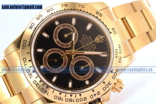 Replica Rolex Cosmograph Daytona Chronograph Watch Yellow Gold m116508-0009 (BP)