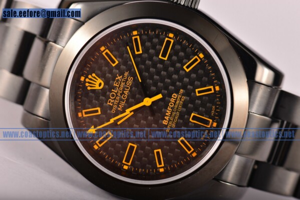 Replica Rolex Milgauss Watch PVD 116401GV ye