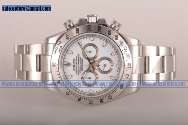 Perfect Replica Rolex Daytona Chrono Watch Steel 116520 w - Click Image to Close