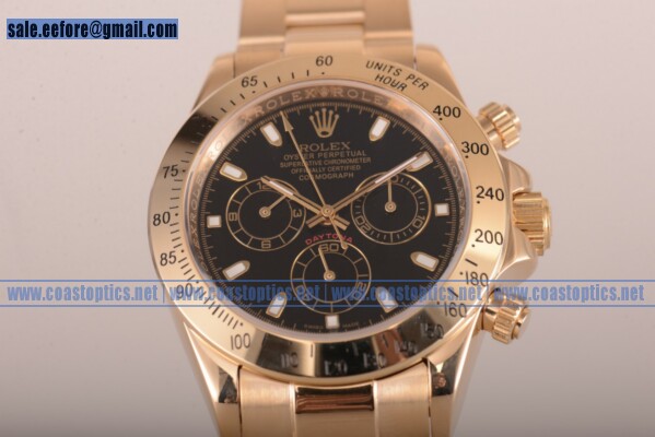 Rolex Replica Daytona Watch Yellow Gold 116528 bks