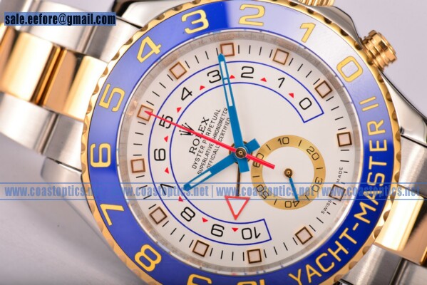 Rolex Yachtmaster II Perfect Replica Chrono Wacth Two Tone 116681(BP)