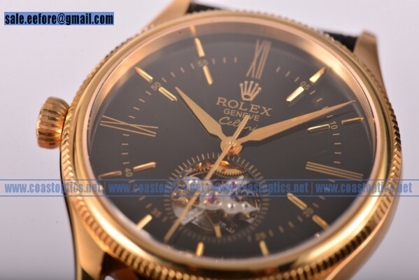 Rolex Cellini Watch Best Replica Rose Gold 55045 - Click Image to Close