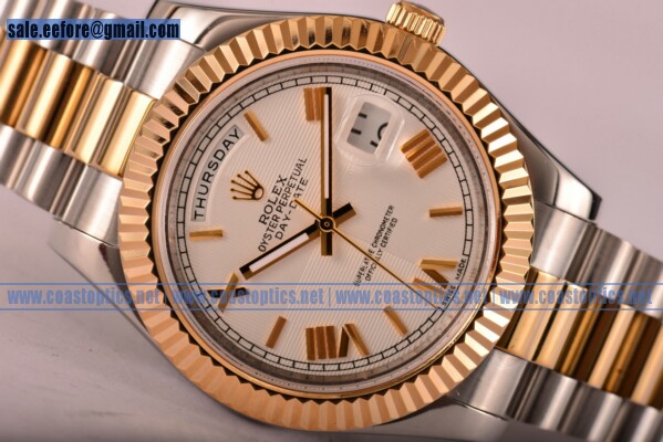 Replica Rolex Day-Date Watch Two Tone 118100 whtrp