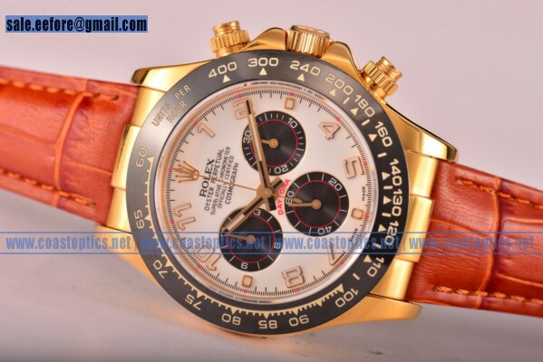 Perfect Replica Rolex Daytona Chrono Watch Yellow Gold 116515 LNwa (BP)