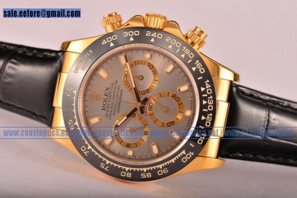 Perfect Replica Rolex Daytona Chrono Watch Yellow Gold 116515 LNss (BP)