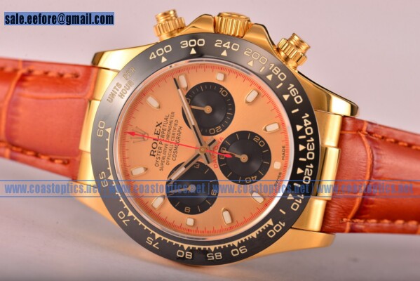 Rolex Daytona Chrono Perfect Replica Watch Yellow Gold 116515 LNrgs (BP)