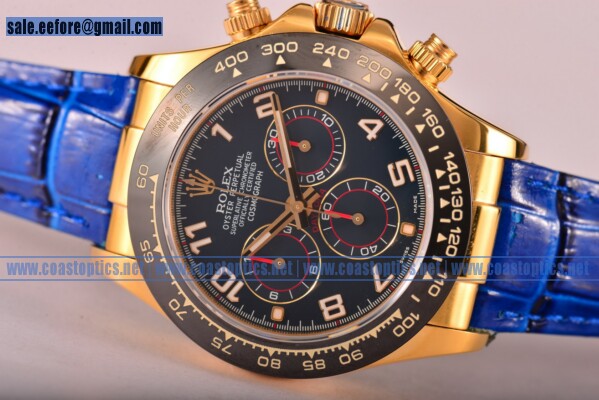 Rolex Daytona Chrono Perfect Replica Watch Yellow Gold 116515 Lnbla (BP)