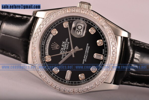 Replica Rolex Day-Date Watch Steel 118239/39 blkddl