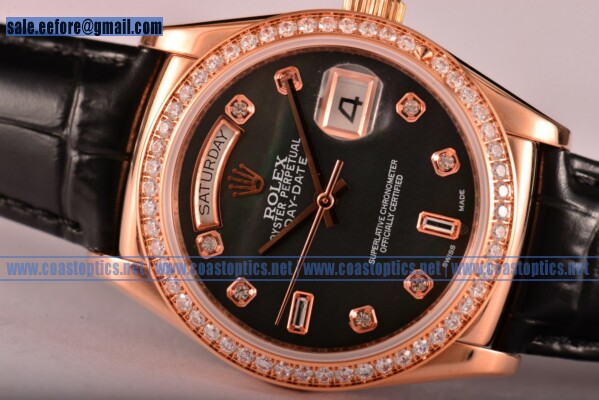 Replica Rolex Day-Date Watch Rose Gold 118235/39 blkmddl (BP)