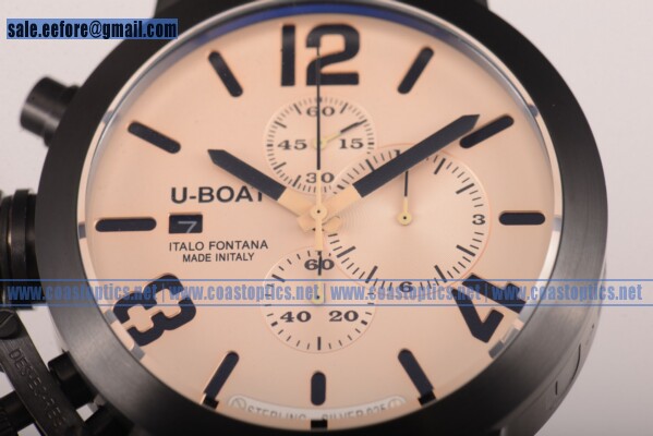 Replica U-Boat Classico Italo Fontana Chrono Watch PVD 7454 - Click Image to Close