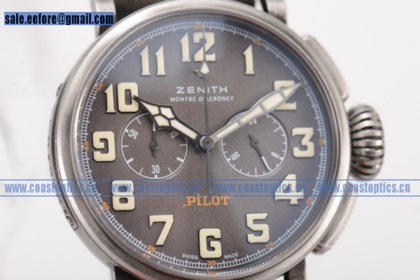 Zenith Heritage Pilot Ton-up Best Replica Chrono Watch Steel 11.2430.4069/21.C773 - Click Image to Close