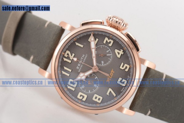 Zenith Heritage Pilot Ton-up Chrono Best Replica Watch Rose Gold 11.2430.4069/21.C776
