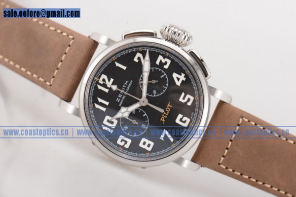 Zenith Heritage Pilot Ton-up Chrono Watch Steel Best Replica 11.2430.4069/21.C777